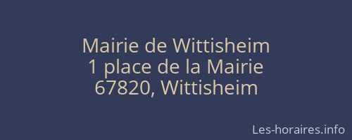 Mairie de Wittisheim