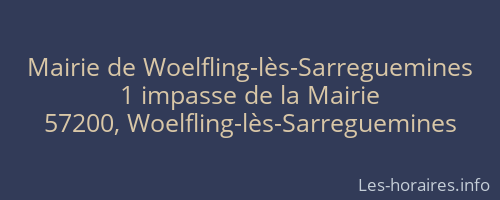 Mairie de Woelfling-lès-Sarreguemines