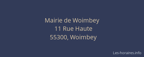 Mairie de Woimbey