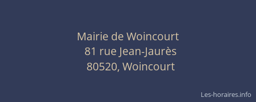Mairie de Woincourt