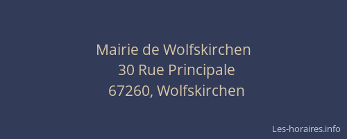 Mairie de Wolfskirchen