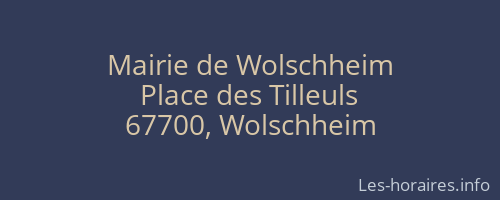 Mairie de Wolschheim