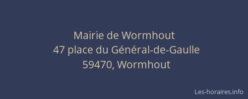 Mairie de Wormhout