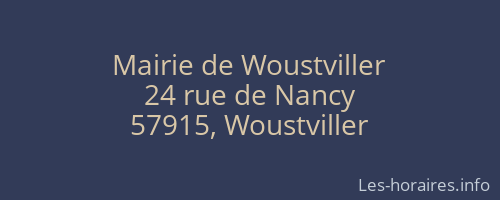 Mairie de Woustviller