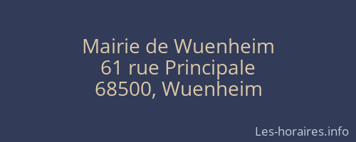 Mairie de Wuenheim