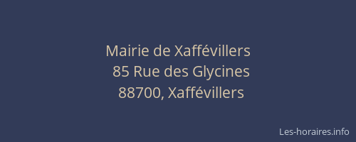 Mairie de Xaff&eacute;villers
