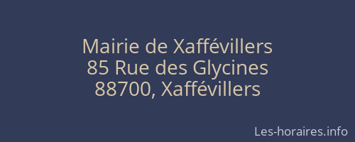 Mairie de Xaffévillers
