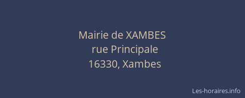 Mairie de XAMBES