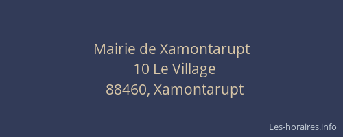 Mairie de Xamontarupt
