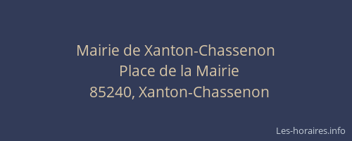 Mairie de Xanton-Chassenon