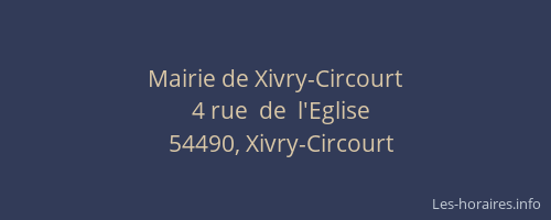 Mairie de Xivry-Circourt