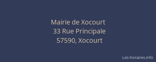 Mairie de Xocourt