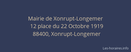 Mairie de Xonrupt-Longemer