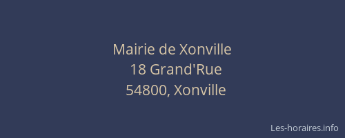 Mairie de Xonville