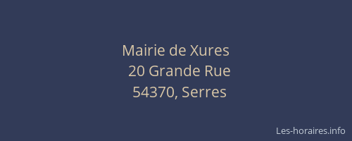 Mairie de Xures