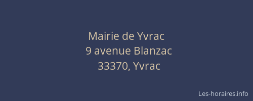 Mairie de Yvrac