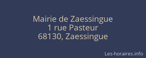 Mairie de Zaessingue