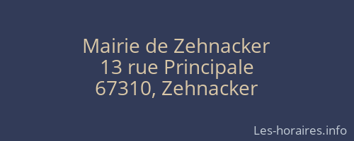 Mairie de Zehnacker