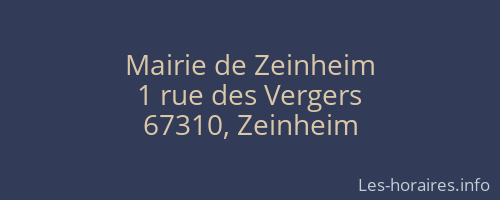 Mairie de Zeinheim