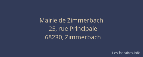 Mairie de Zimmerbach