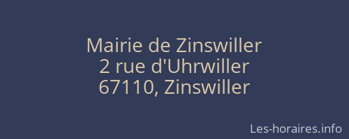 Mairie de Zinswiller