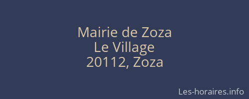 Mairie de Zoza
