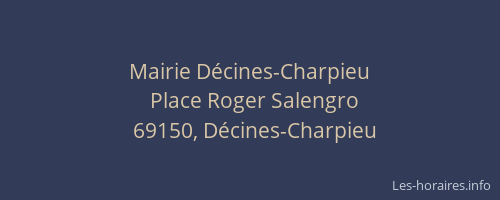 Mairie Décines-Charpieu