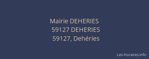 Mairie DEHERIES