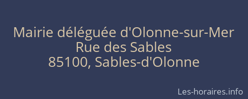 Mairie déléguée d'Olonne-sur-Mer