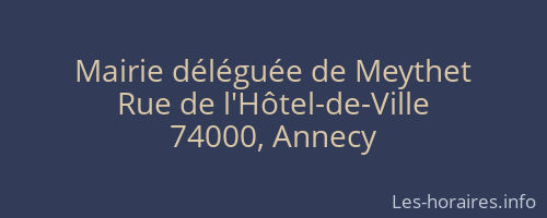 Mairie déléguée de Meythet