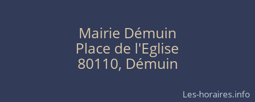 Mairie Démuin