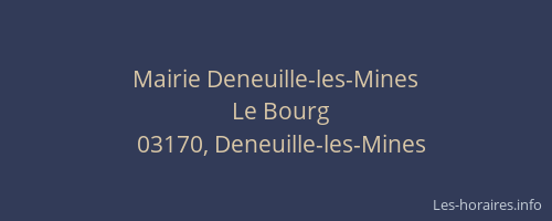 Mairie Deneuille-les-Mines