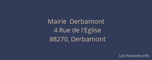 Mairie  Derbamont