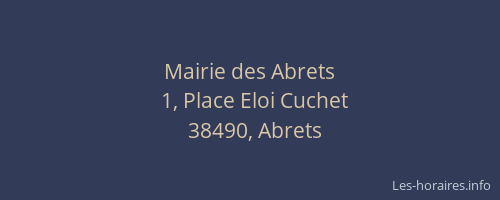 Mairie des Abrets
