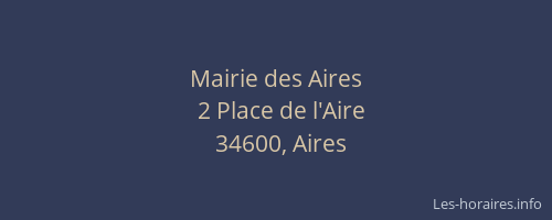 Mairie des Aires