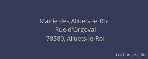 Mairie des Alluets-le-Roi