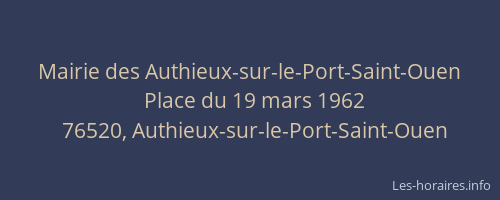 Mairie des Authieux-sur-le-Port-Saint-Ouen