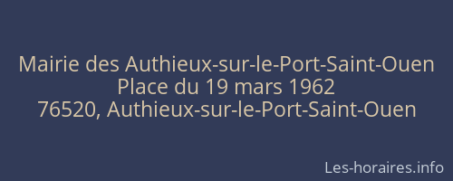 Mairie des Authieux-sur-le-Port-Saint-Ouen