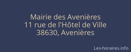 Mairie des Avenières