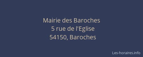 Mairie des Baroches