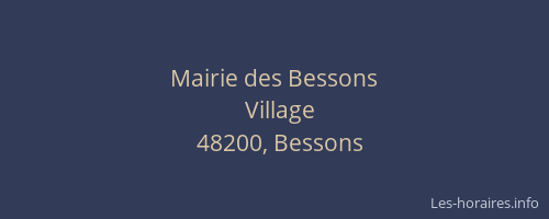 Mairie des Bessons