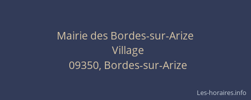 Mairie des Bordes-sur-Arize