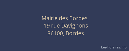 Mairie des Bordes