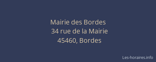 Mairie des Bordes