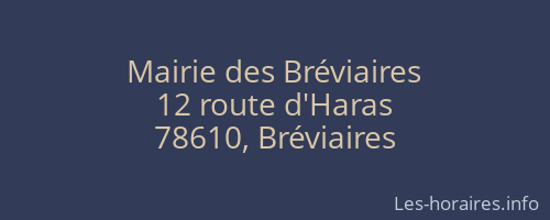 Mairie des Bréviaires