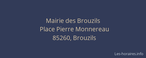 Mairie des Brouzils
