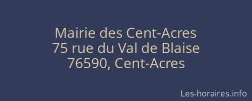 Mairie des Cent-Acres