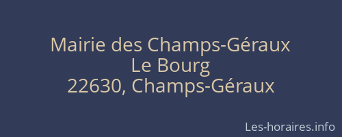 Mairie des Champs-Géraux