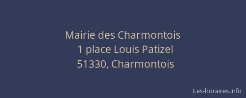 Mairie des Charmontois