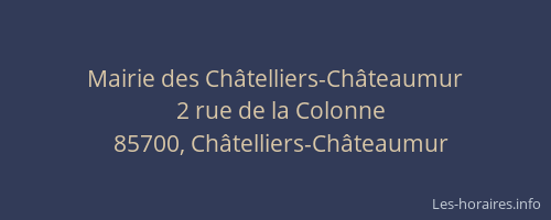 Mairie des Châtelliers-Châteaumur